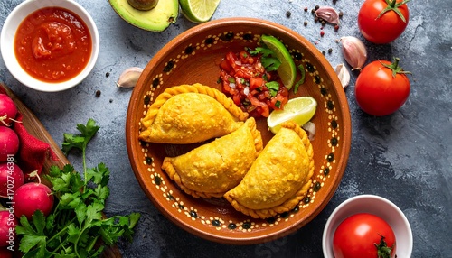 Delicious empanadas on a plate