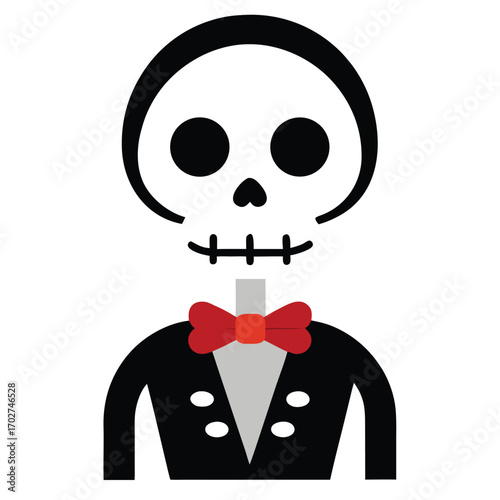 pirate skull with a skull