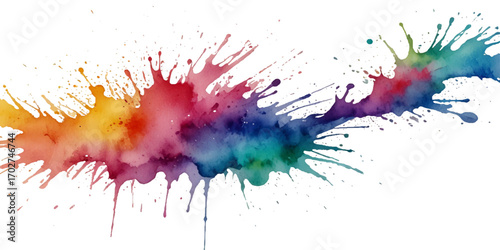 Colorful smoke rainbow painted holi fog festival background. Colorful rainbow paint color smoke cloud explosion isolated on transparent background.	