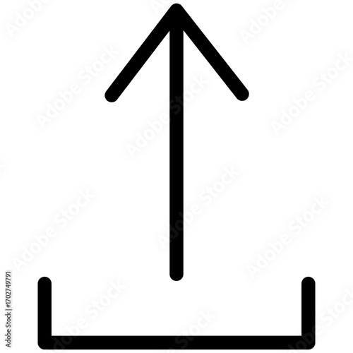  upload icons Minimal Up Arrow Line Icon – Direction Symbol