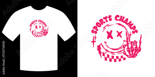 Sports Champs T-Shirt: This stylish t-shirt features a unique design, presenting a skeletal hand gesture on a classic tee.