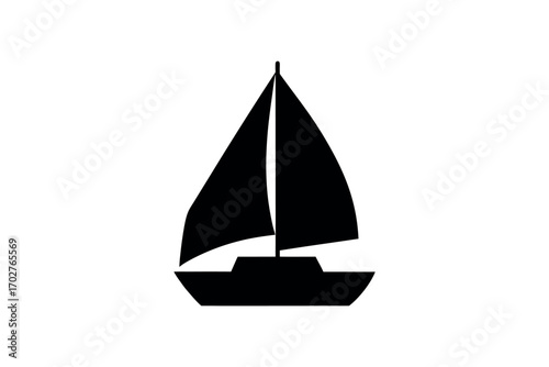 a sailboat floating on calm waters with silhouette