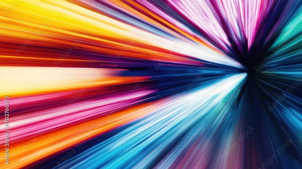 Obraz premium Abstract colorful radial motion