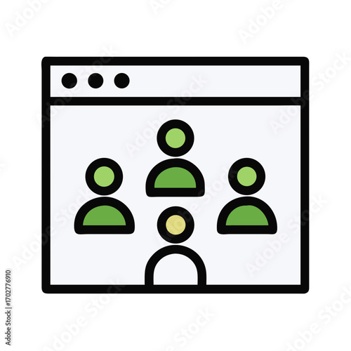 Team group vector icon – business and community people symbol
