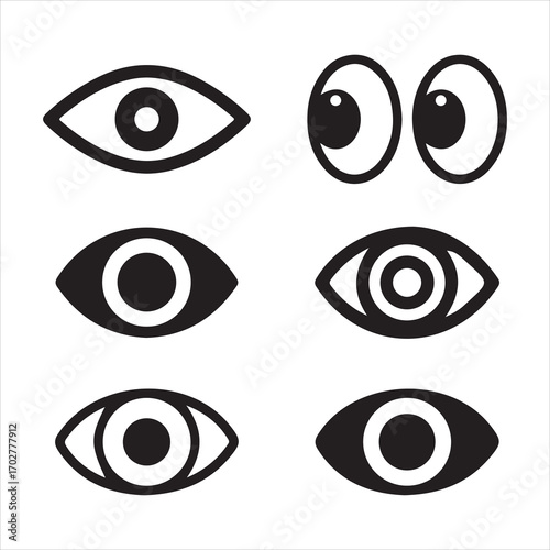 Classic pupil-centered eye illustration for free download