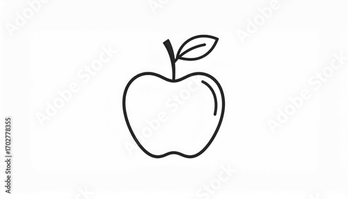Minimalist apple fruit icon 