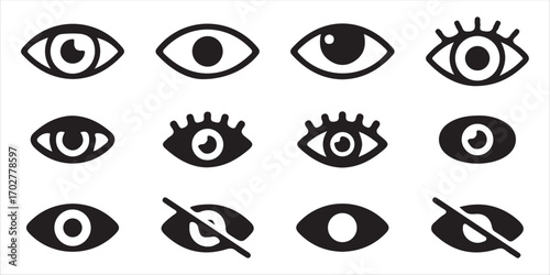 Classic pupil-centered eye illustration for free download