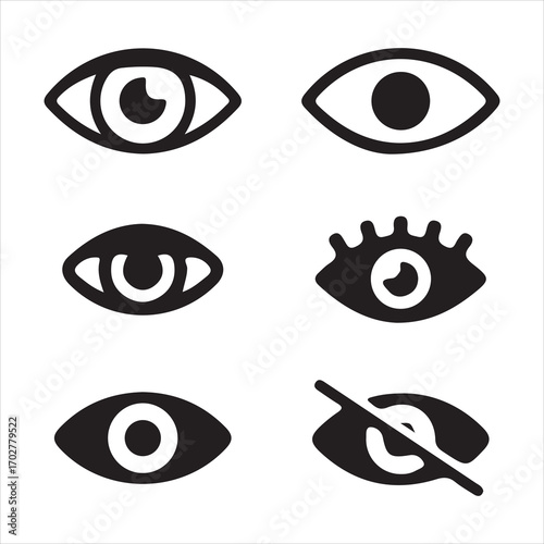 Classic pupil-centered eye illustration for free download