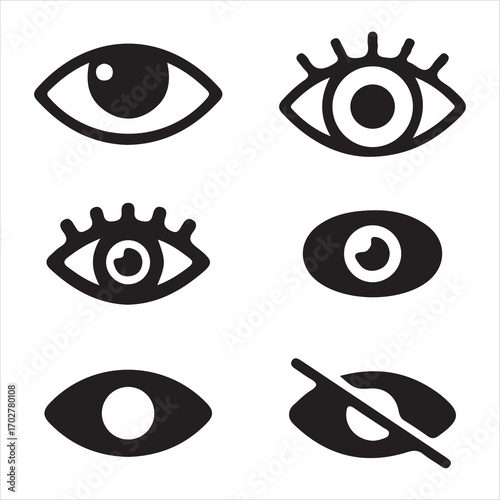 Classic pupil-centered eye illustration for free download