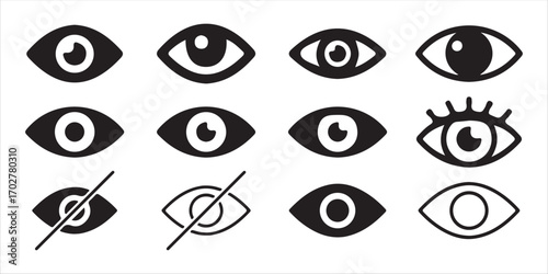 Classic pupil-centered eye illustration for free download