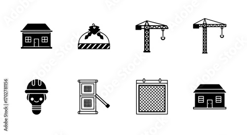 Construction Icons A Collection of Building and Engineering Symbols