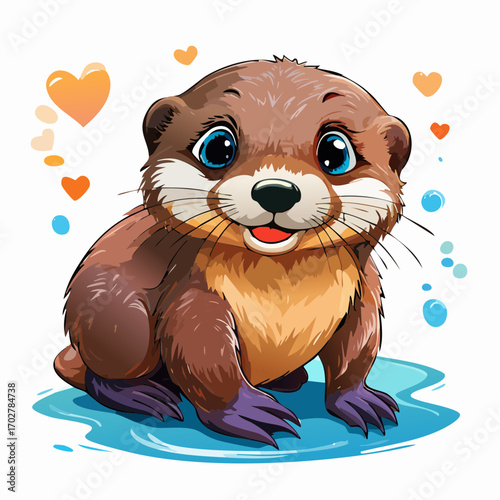 Niedliches Otterbaby