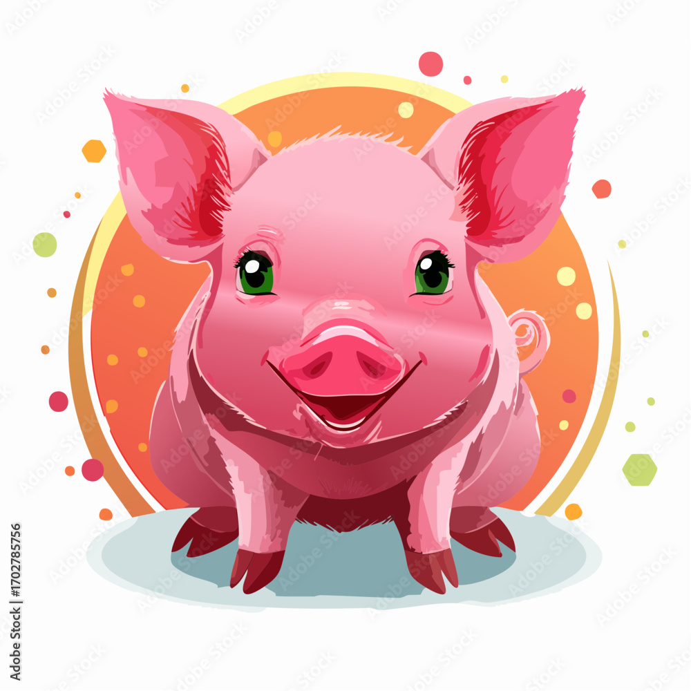 Fototapeta premium Niedliches Ferkel