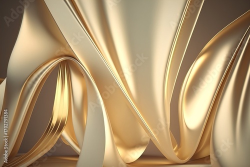 Rose Gold Golden Background. Wave Effect.