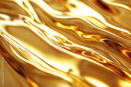Shinny Gold Golden Background. Wave Effect.
