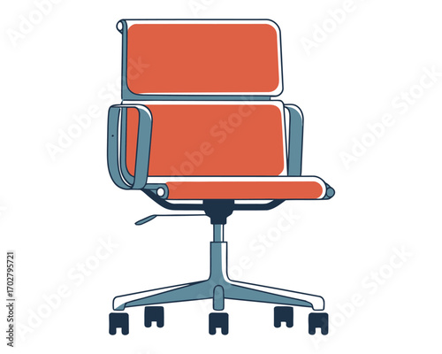 Minimalist Office Chair Illustration Modern Design and Comfort