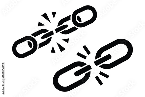 Vector Illustration of Breaking Chains