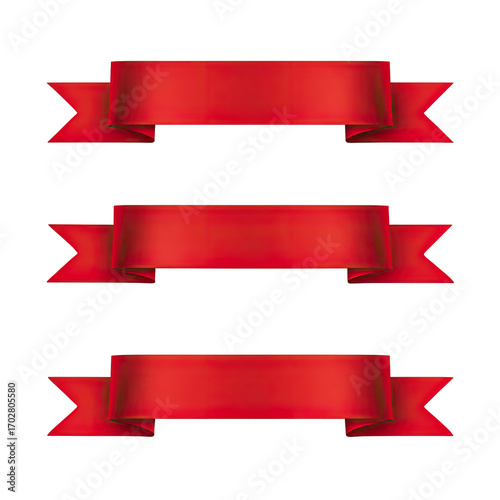 Free Download Three glossy, red ribbons on a black background - GFXLoad