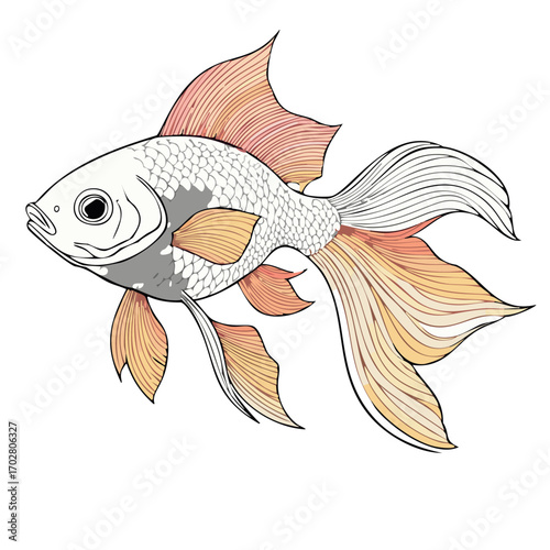 simple cute goldfish