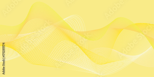 Abstract vector illustration of orange and yellow wavy lines creating a summer-inspired artistic backdrop with a light gradient. minimal wave design created with thin, evenly spaced black lines