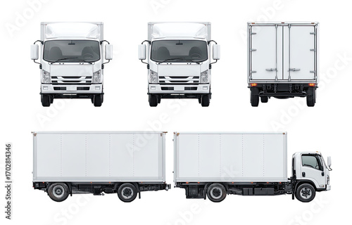 White truck, multiple views