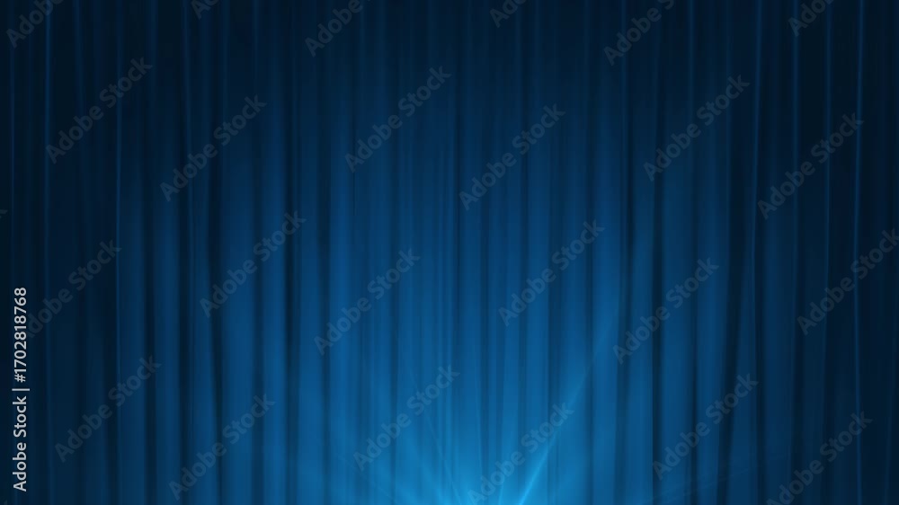 This stock motion graphic video include  clip of  Blue Curtain Background Loop