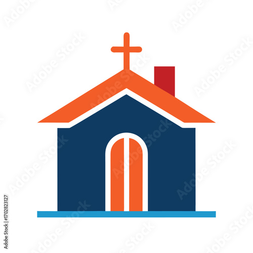 Gods House Illustration on White Background
