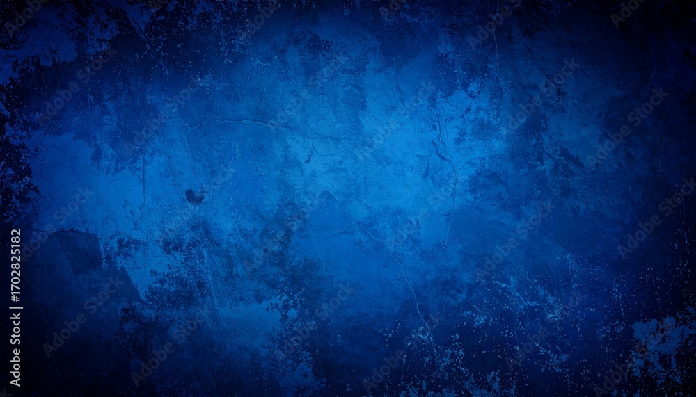 Fototapeta premium Deep blue abstract texture background with dark vignette, offering a mysterious and versatile surface for creative design projects and graphic concepts, evoking depth and artistic elegance
