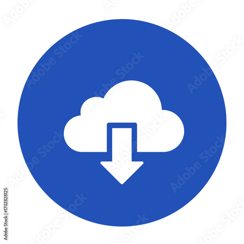 Downloading Data Cloud Icon
