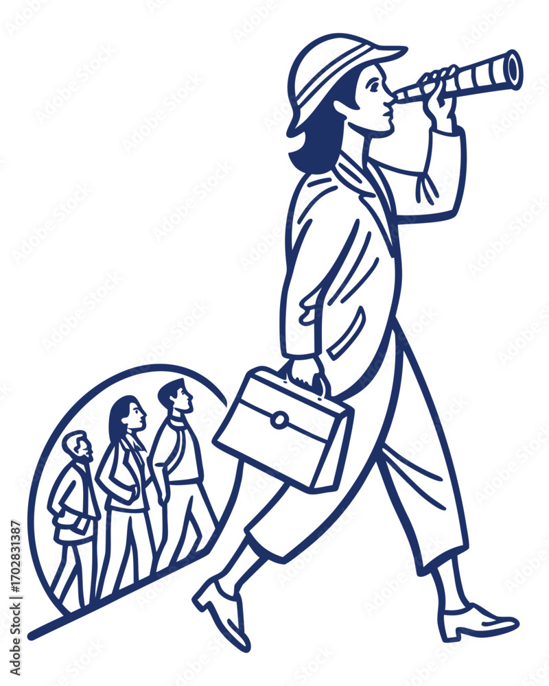 Fototapeta premium Modern recruitment process icon