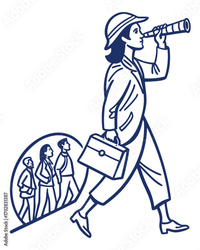 Modern recruitment process icon