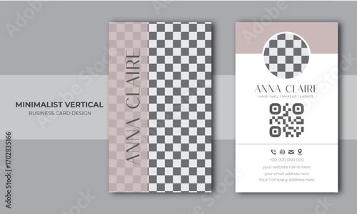 Elegant Minimalist Vertical Business Card Design