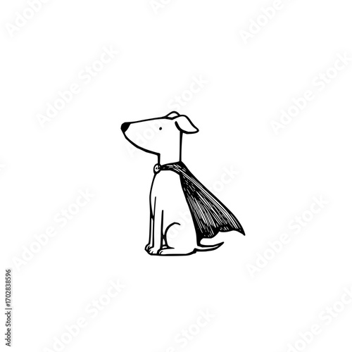 Dog superhero vector art illustration for pet lovers and cartoon dog character clip art for animal designs