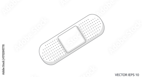 Adhesive bandage illustration for first aid and wound care applications