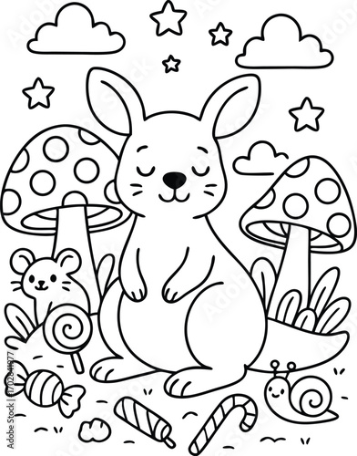 kangaroo coloring page 44.eps