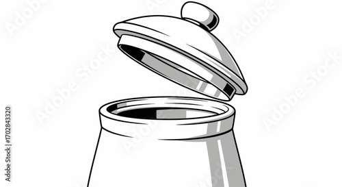 Stylized open jar illustration displaying potential contents and versatile storage options
