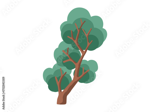 Jungle Tree Clip Art Illustration