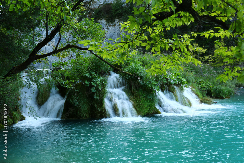 Fototapeta premium beautiful plivitce water landscapes in croatia