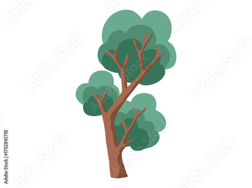 Jungle Tree cartoon Background Illustration