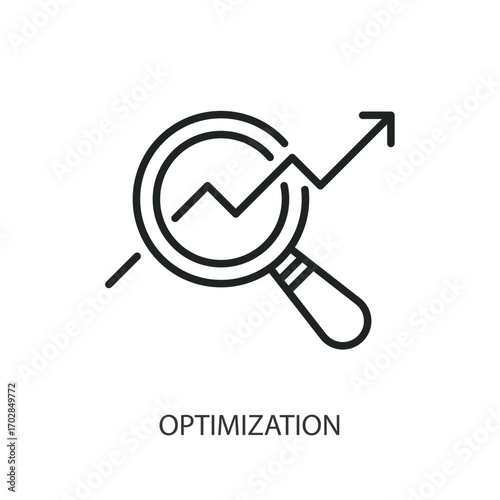 Optimization thin line vector icons.