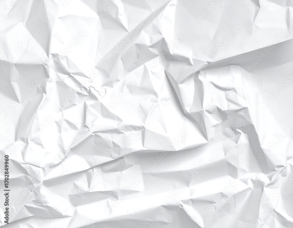 Obraz premium Wrinkled white paper texture