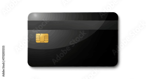 Sleek black credit card showcasing modern payment technology and financial instruments