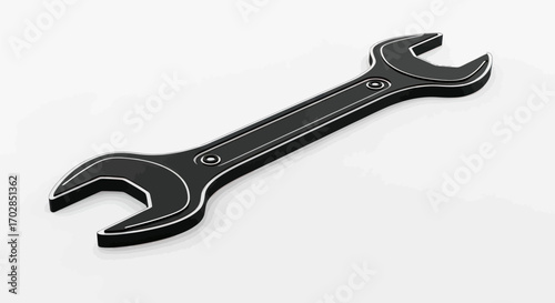Sleek wrench illustration for industrial and engineering visuals a focus on precision and design
