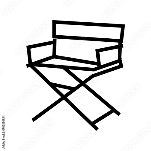 director chair outline icon vector