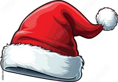 Cute a illustrator vector Christmas Santa hat