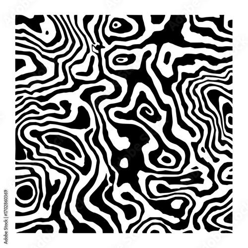 Abstract generative art pattern design black and white organic shapes complex intricate background vector illustration