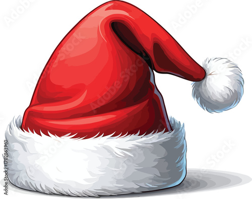 Cute cartoon a illustrator vector Christmas hat