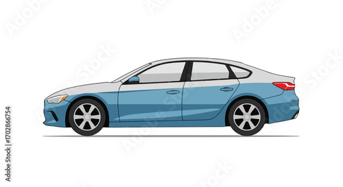 Sleek Automotive Design: A Two-Tone Sedan Concept Showcasing Modern Car Aesthetics and Style Elements of Advanced Transport