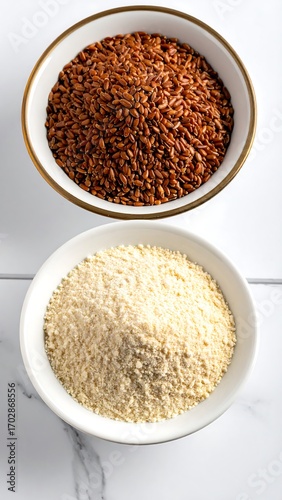 Two bowls of whole food ingredients