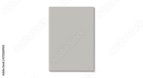 Minimalist abstract composition with a rectangular shape in subtle shades of gray and soft shadows creating a sense of depth and dimension